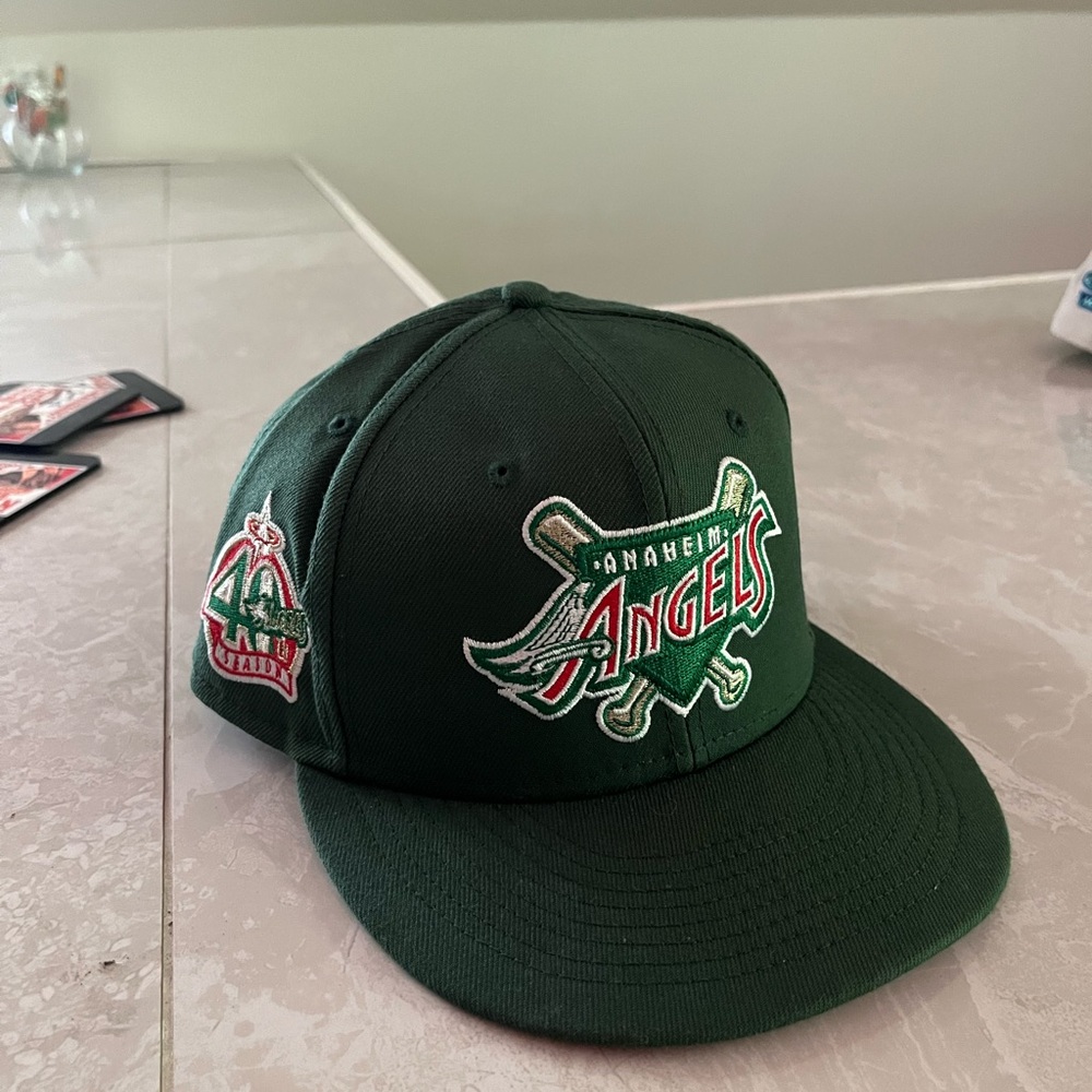 Anaheim Angels Green Fitted Baseball Cap